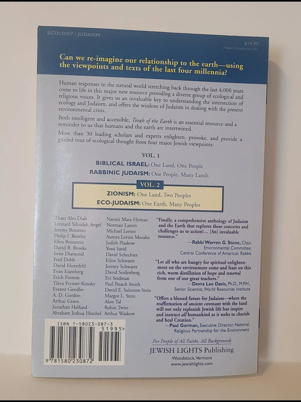 Torah of the Earth Vol 2 Exploring 4000 Years of Ecology in Jewish Thought PB